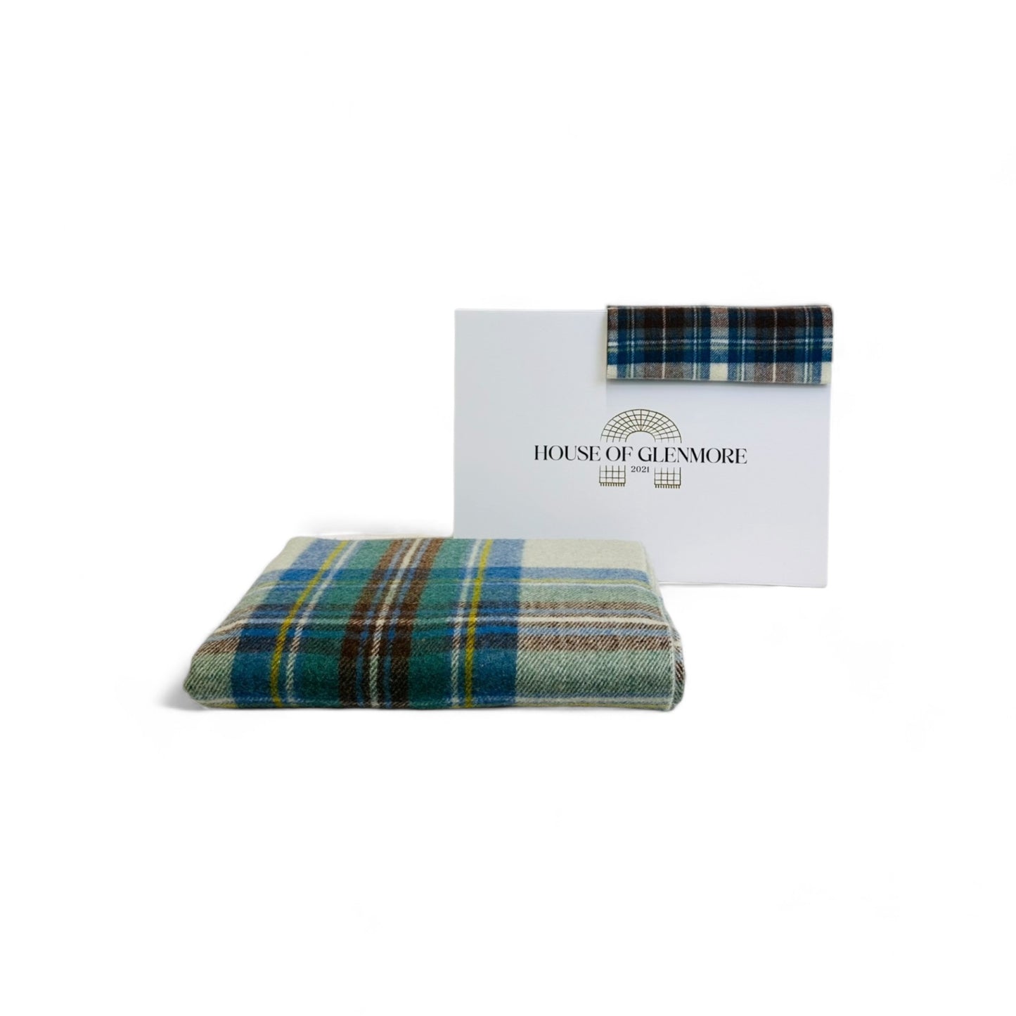 Blanket & Scarf Gift Box - Stewart Muted Blue