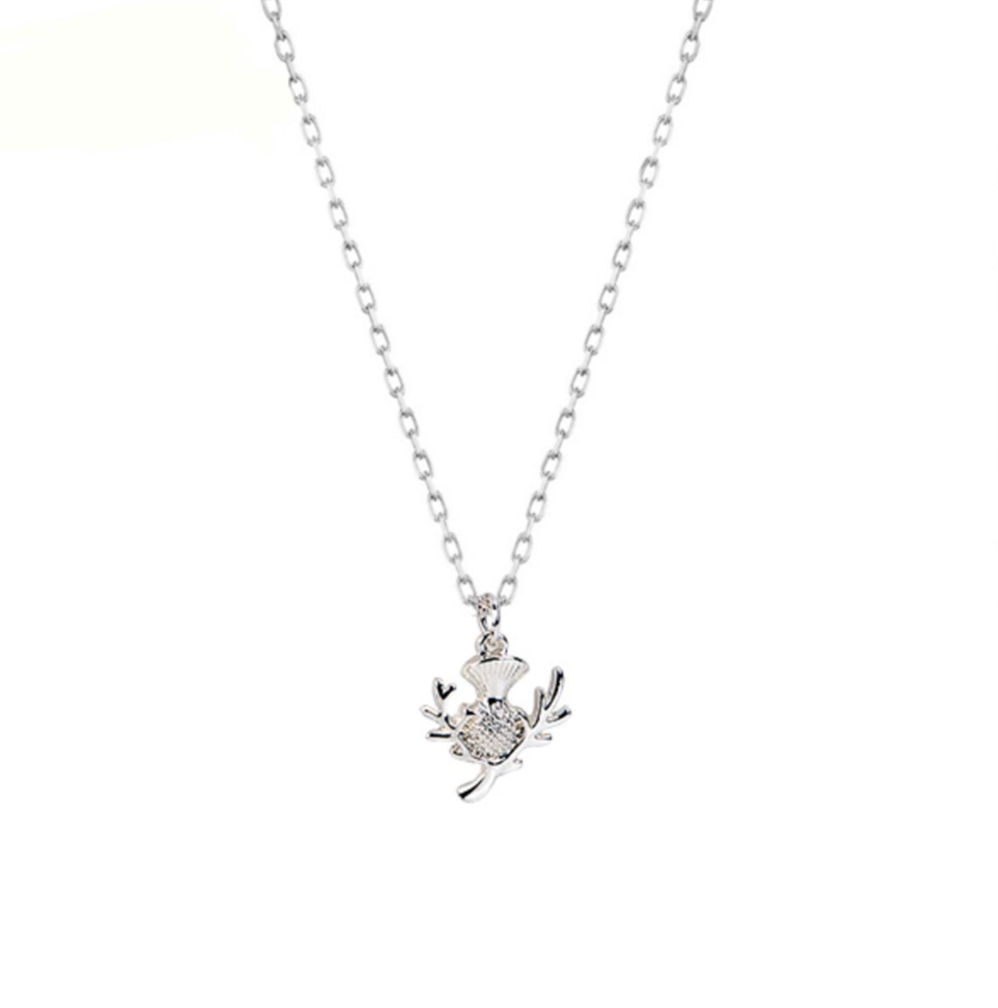 Silver Thistle Necklace