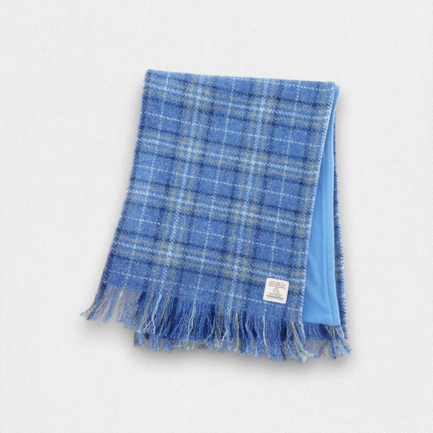 Harris Tweed Scarf - Sky Blue Check