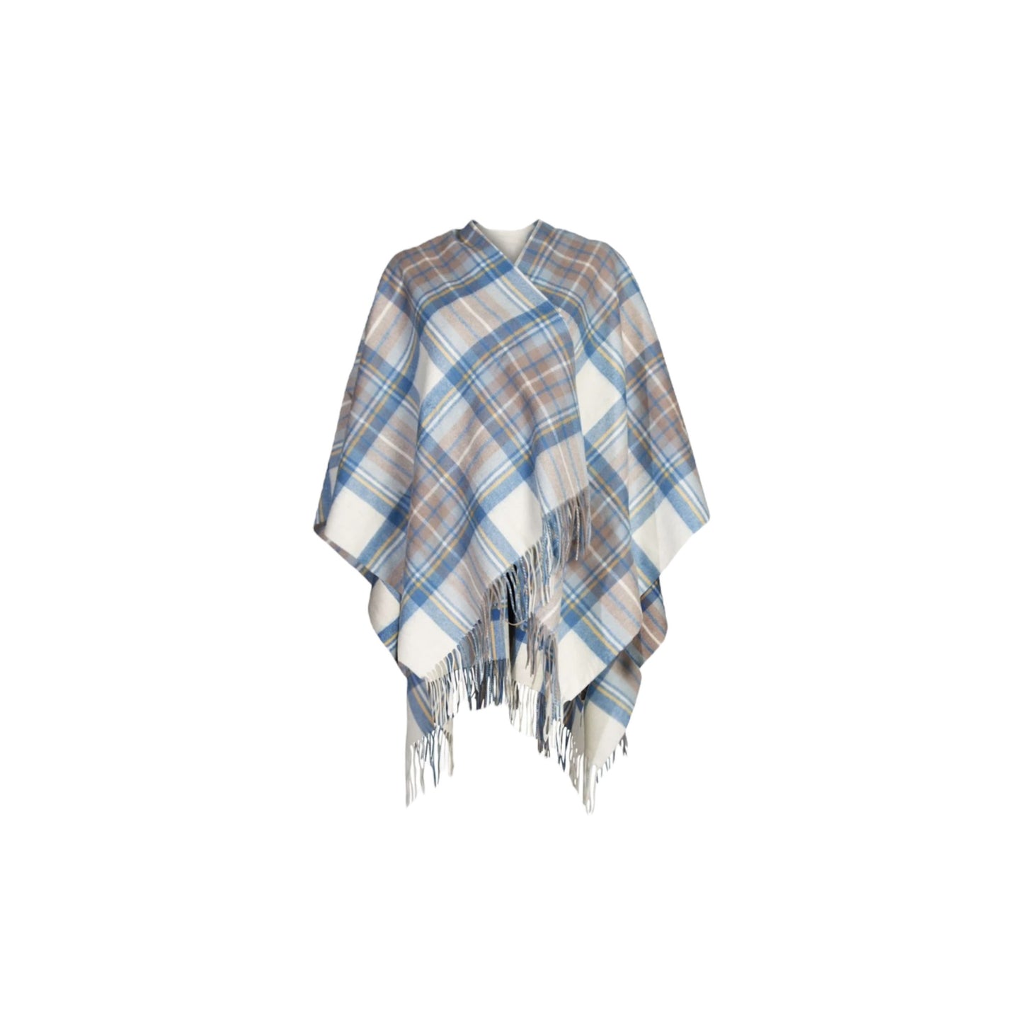 100% Lambswool Tartan Cape