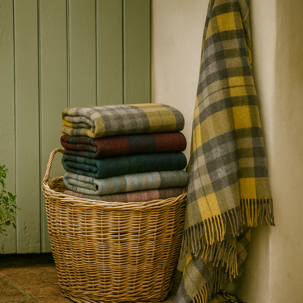 100% Recycled Wool Tartan Blanket