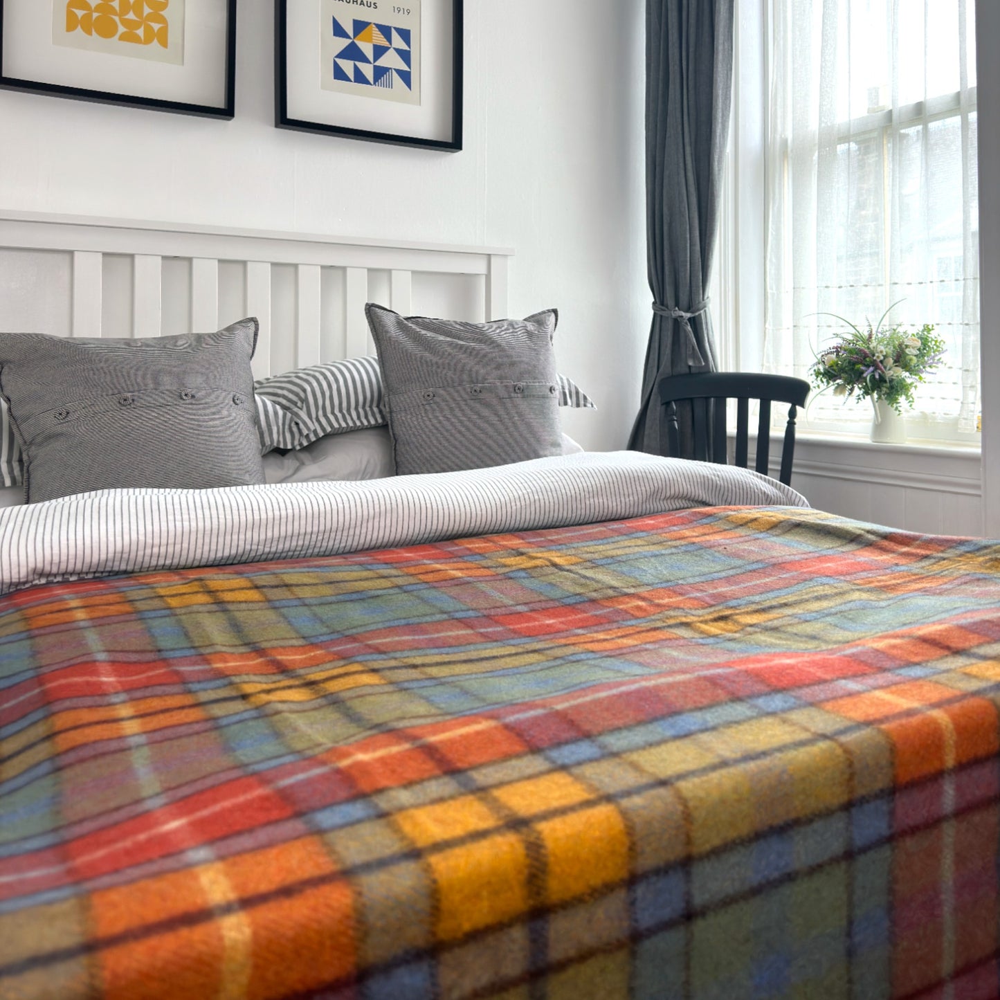 100% Recycled Wool Tartan King Size Blanket
