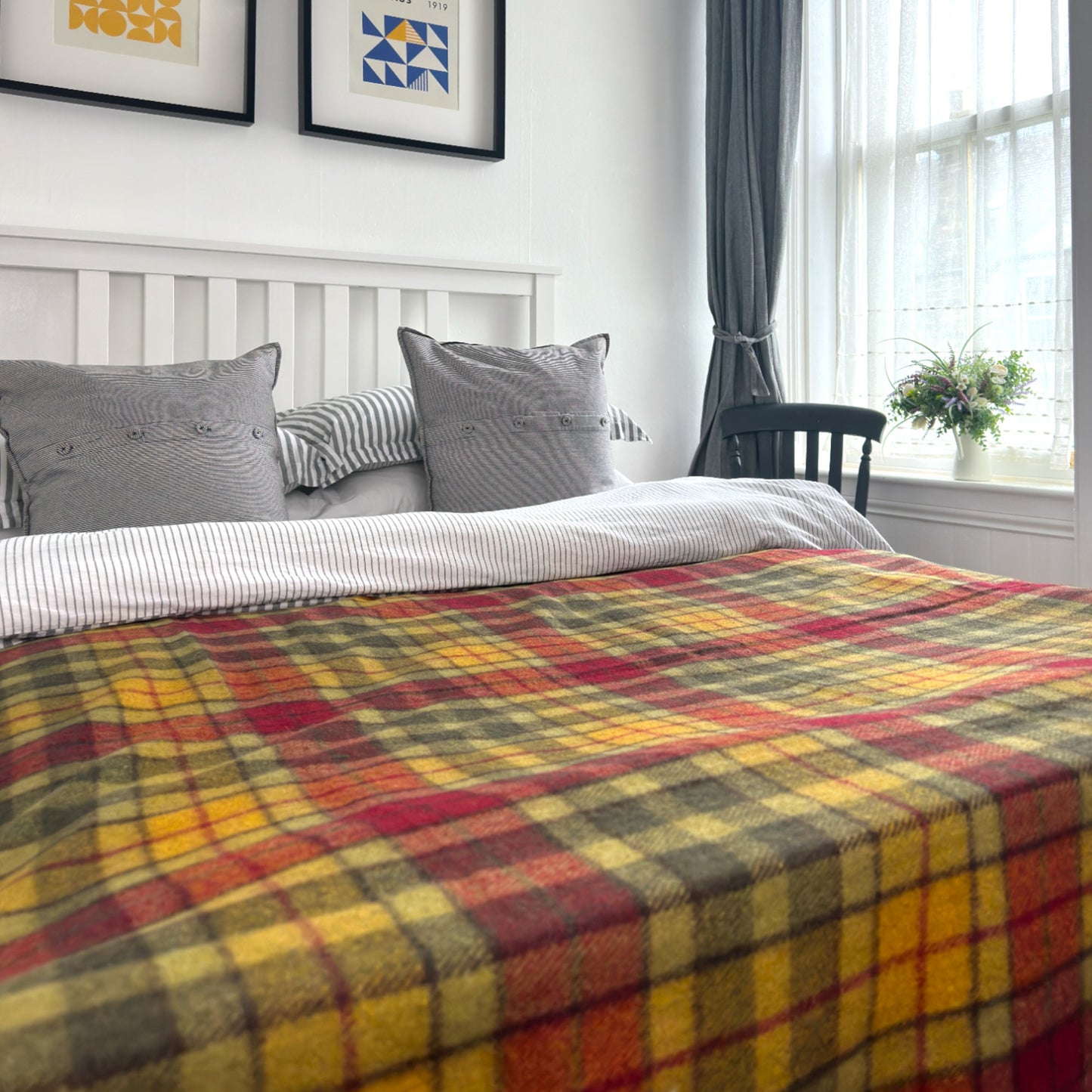 100% Recycled Wool Tartan King Size Blanket