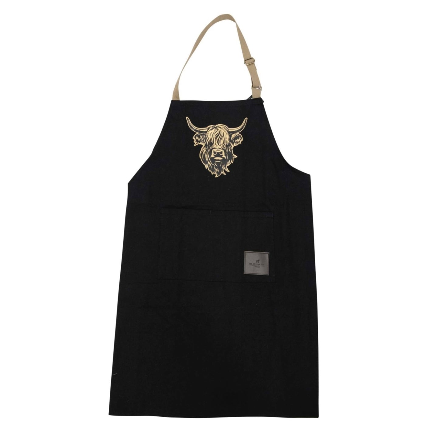 Heilan Coo 100% Cotton Apron - Black & Gold