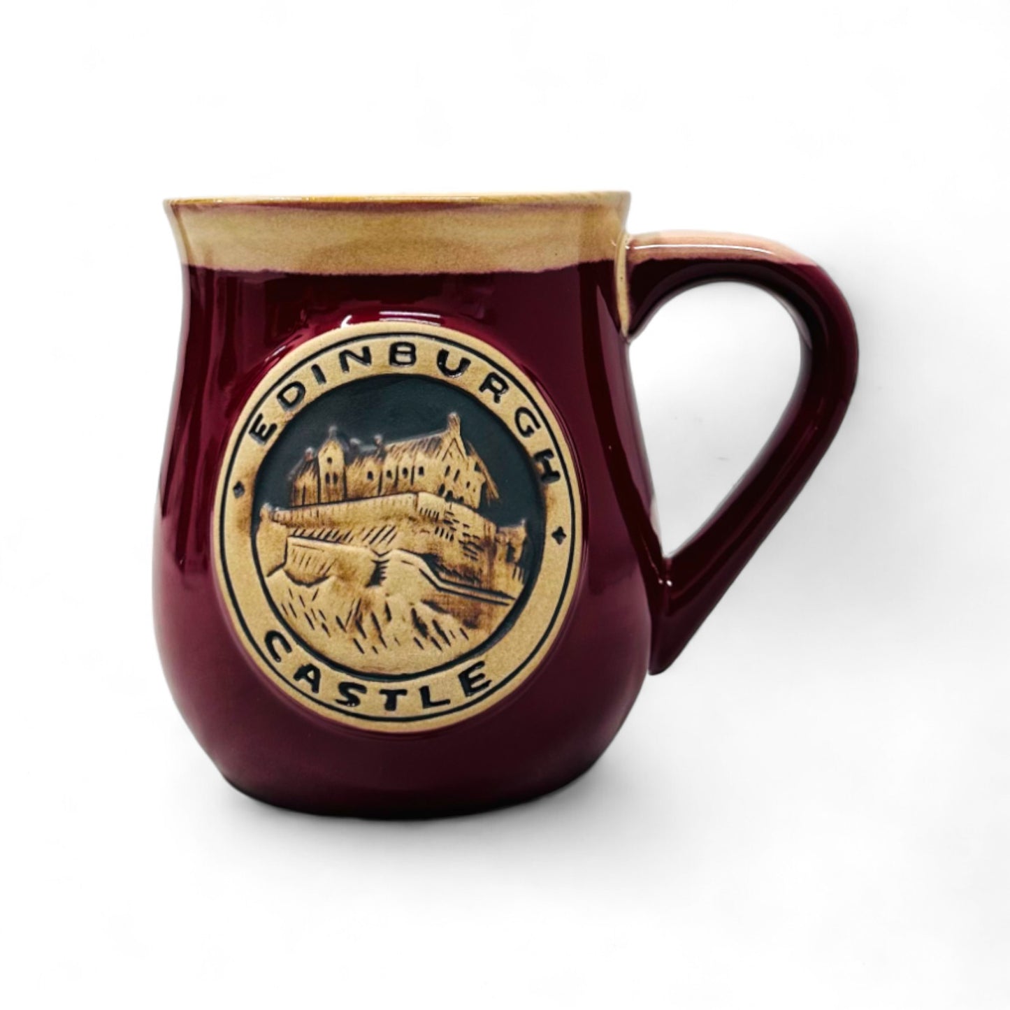 Scottish Stoneware Mug - Edinburgh Castle - Red