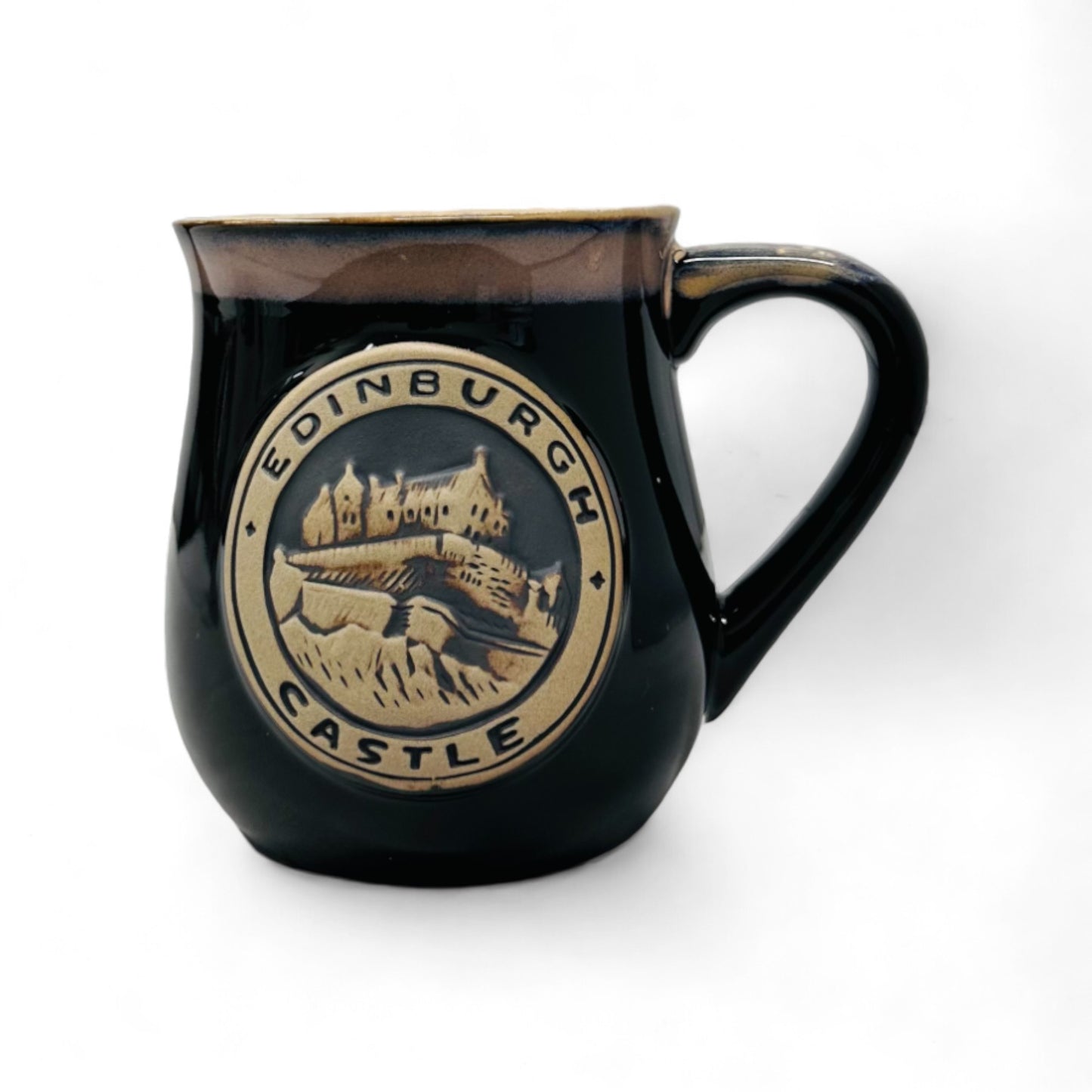 Scottish Stoneware Mug - Edinburgh Castle - Black