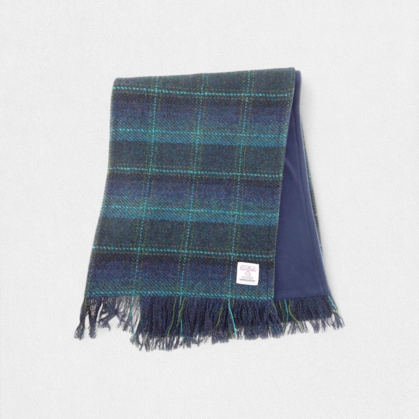Harris Tweed Scarf - Turquoise Check