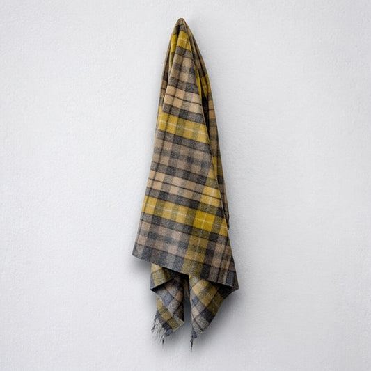 100% Recycled Wool Tartan Blanket