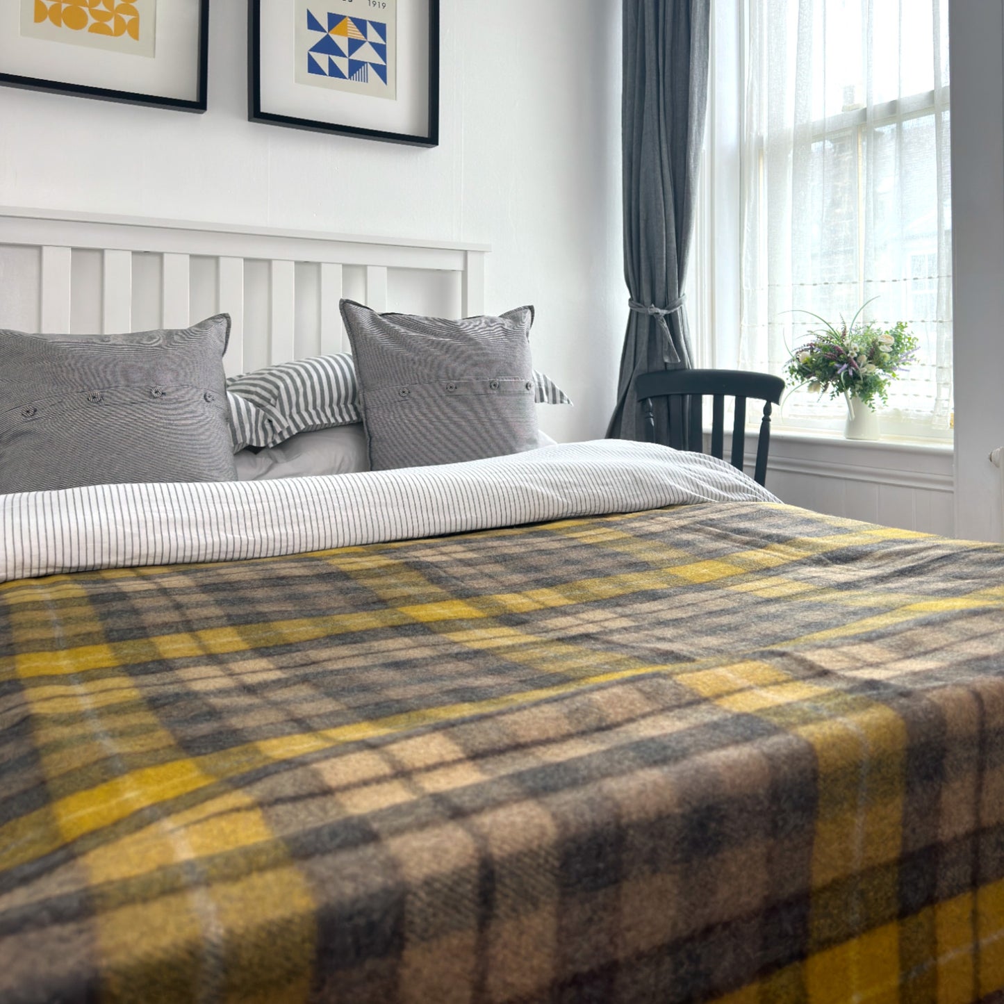 100% Recycled Wool Tartan King Size Blanket
