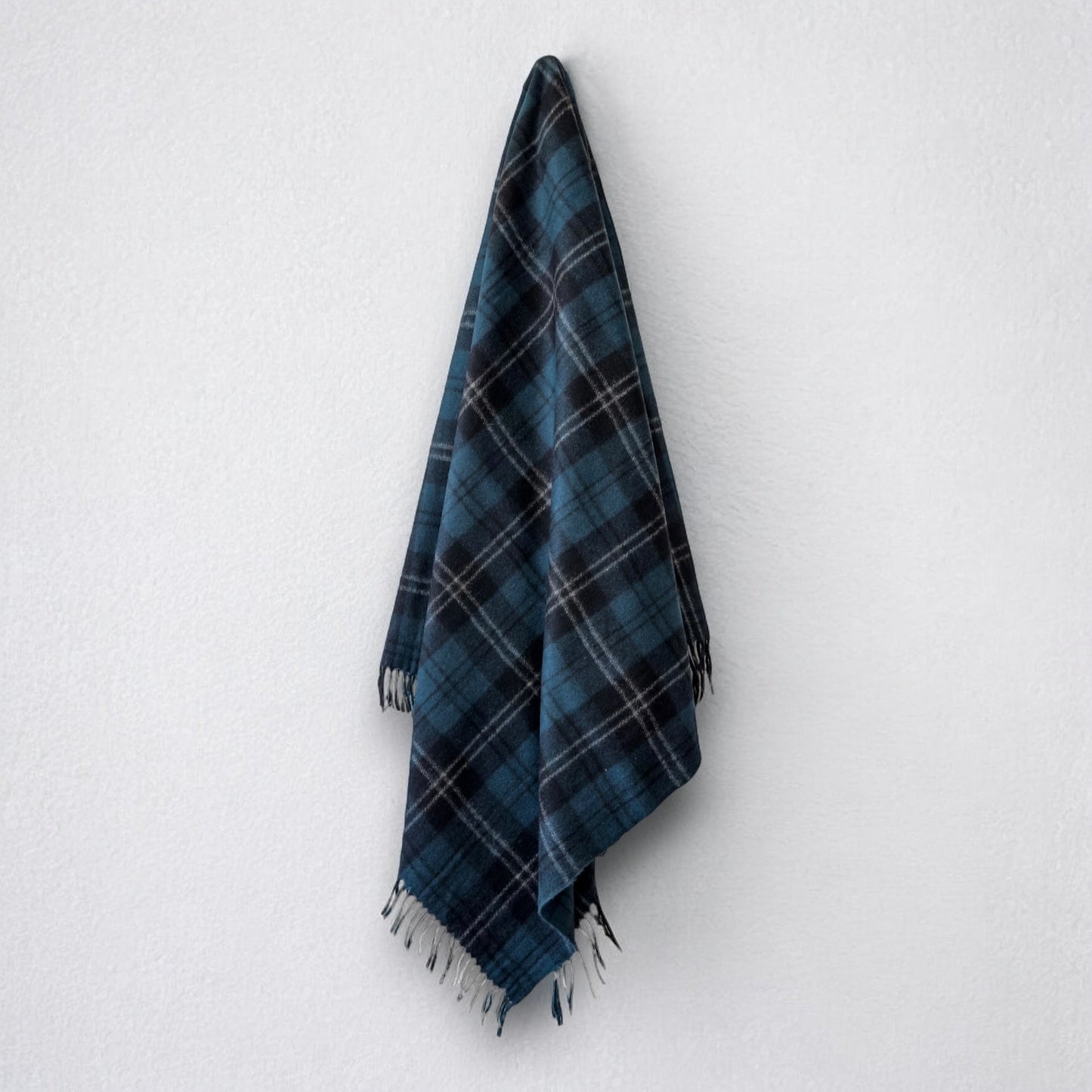 100% Recycled Wool Tartan Blanket