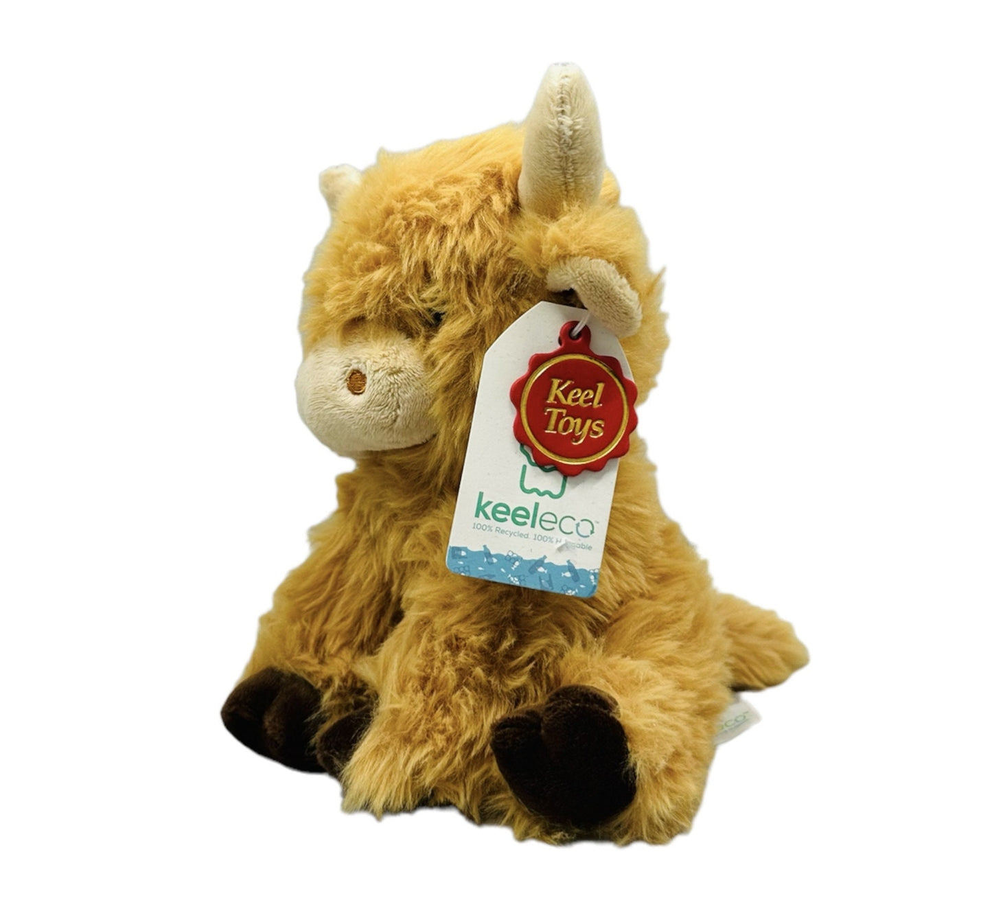 Scottish Cuddly Toy Highland Cow 100% Recycled
